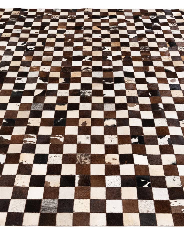 Detail image of  7' 11 x 9' 9 Cowhide Stocks Rug