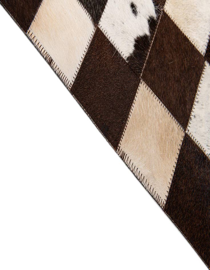 Detail image of  7' 11 x 9' 9 Cowhide Stocks Rug