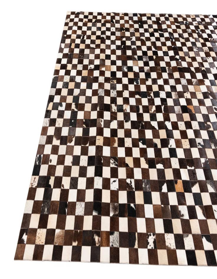 Detail image of  8' x 9' 10 Cowhide Stocks Rug
