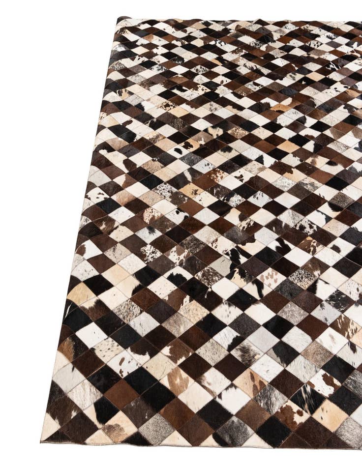 Detail image of  8' 1 x 10' 2 Cowhide Stocks Rug