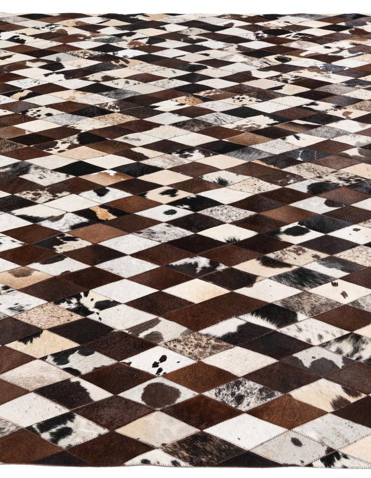 Detail image of  8' 1 x 10' 2 Cowhide Stocks Rug