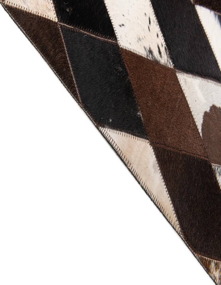 Detail image of  8' 1 x 10' 1 Cowhide Stocks Rug