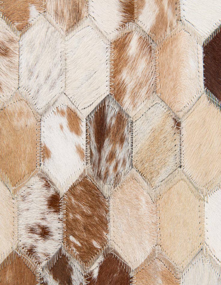 Detail image of  8' x 9' 10 Cowhide Stocks Rug