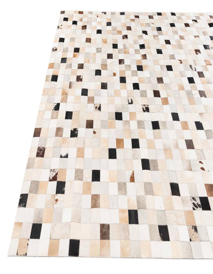 Detail image of  7' 11 x 9' 10 Cowhide Stocks Rug