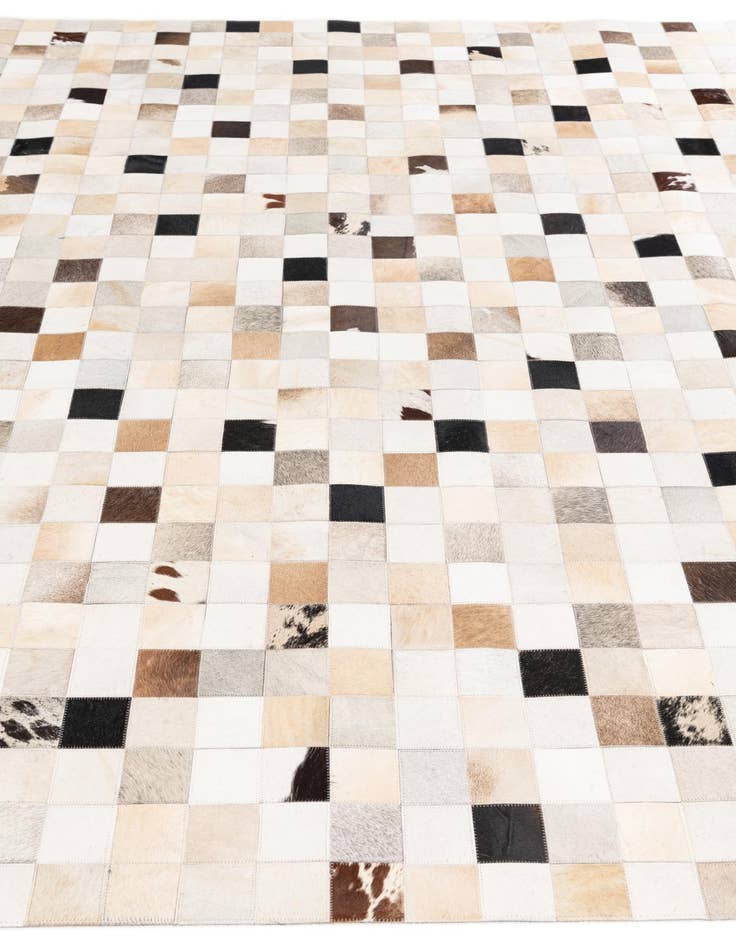 Detail image of  7' 11 x 9' 10 Cowhide Stocks Rug