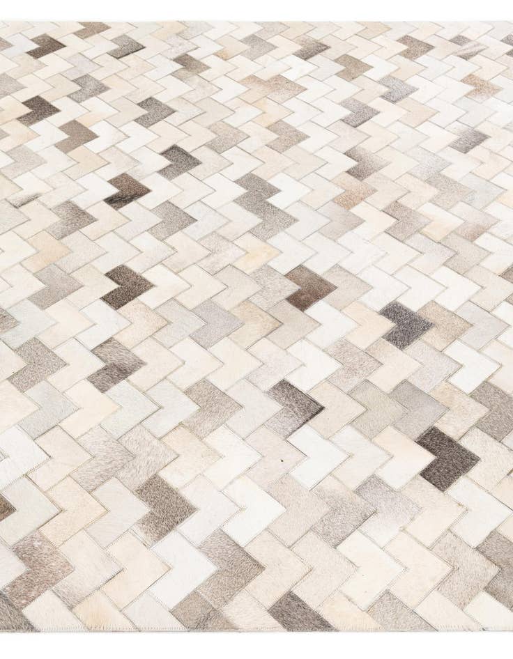 Detail image of  6' 1 x 9' Cowhide Stocks Rug