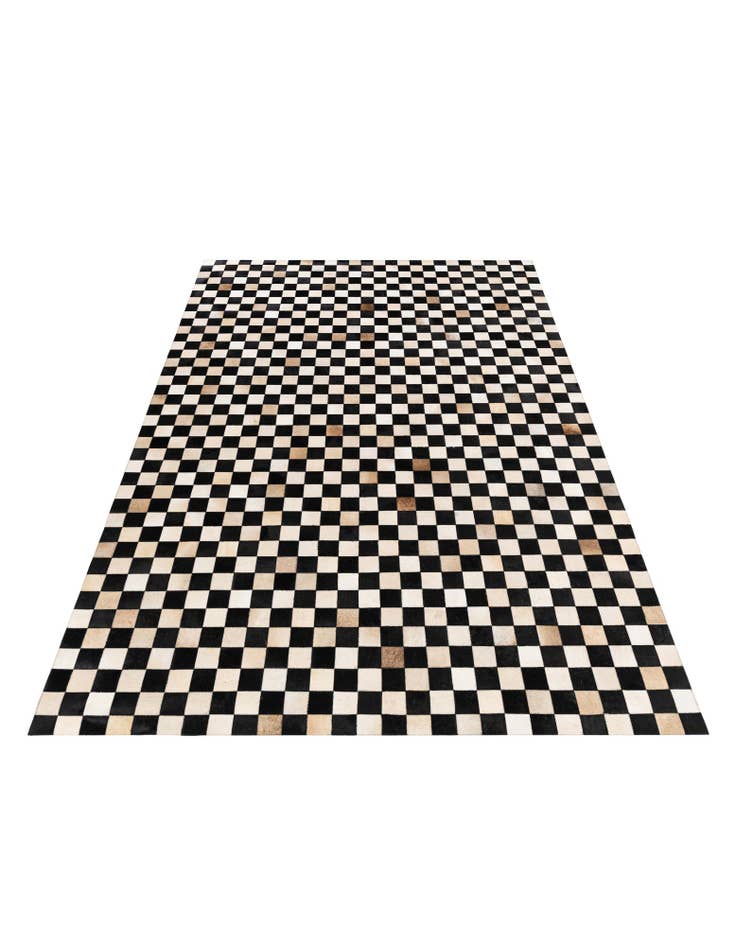 Detail image of  6' 8 x 9' 9 Cowhide Stocks Rug