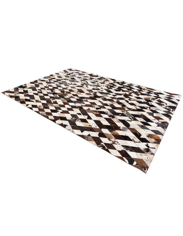 Detail image of  6' 7 x 9' 11 Cowhide Stocks Rug