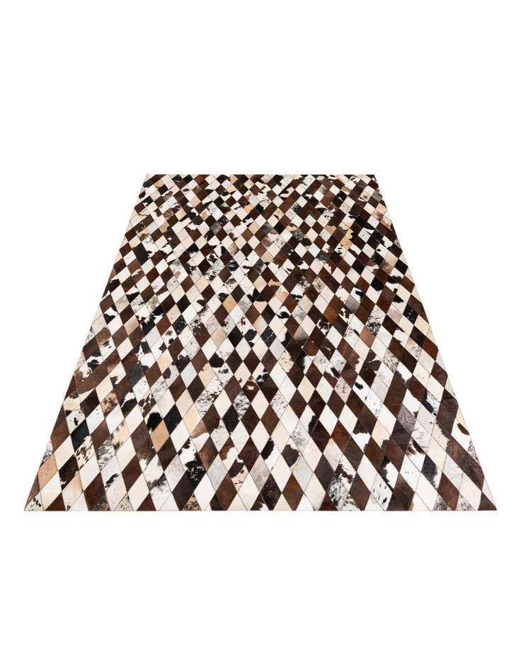 Detail image of  6' 7 x 9' 10 Cowhide Stocks Rug