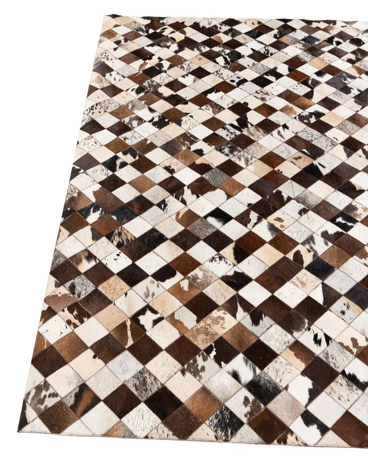Detail image of  6' 7 x 9' 11 Cowhide Stocks Rug