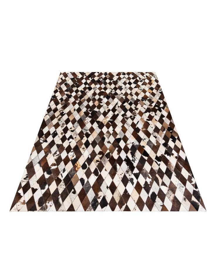 Detail image of  6' 6 x 9' 9 Cowhide Stocks Rug