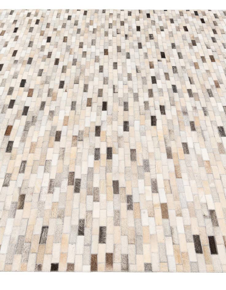 Detail image of  6' 7 x 10' Cowhide Stocks Rug