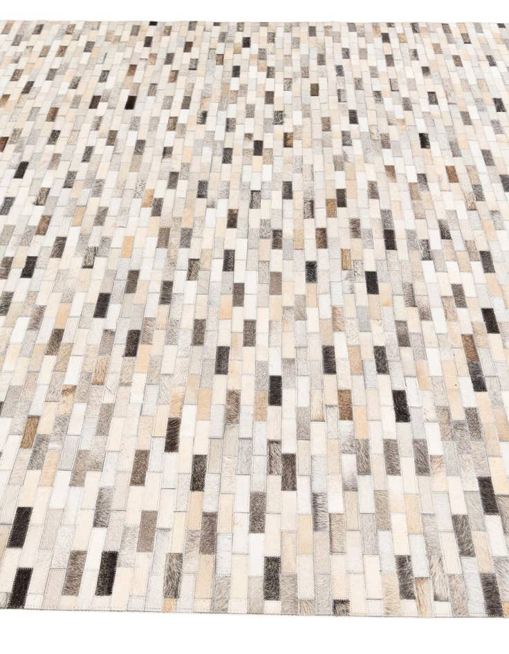 Detail image of  6' 8 x 10' Cowhide Stocks Rug