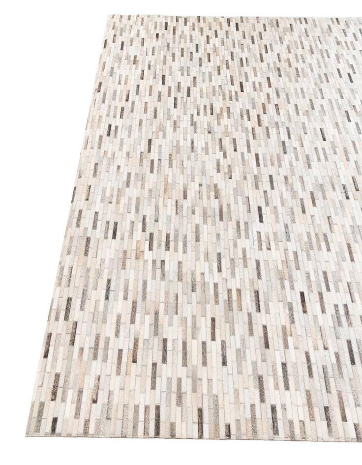 Detail image of  6' 8 x 9' 11 Cowhide Stocks Rug