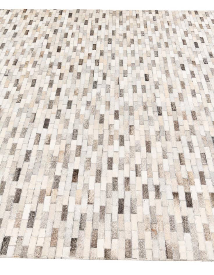 Detail image of  6' 8 x 9' 11 Cowhide Stocks Rug