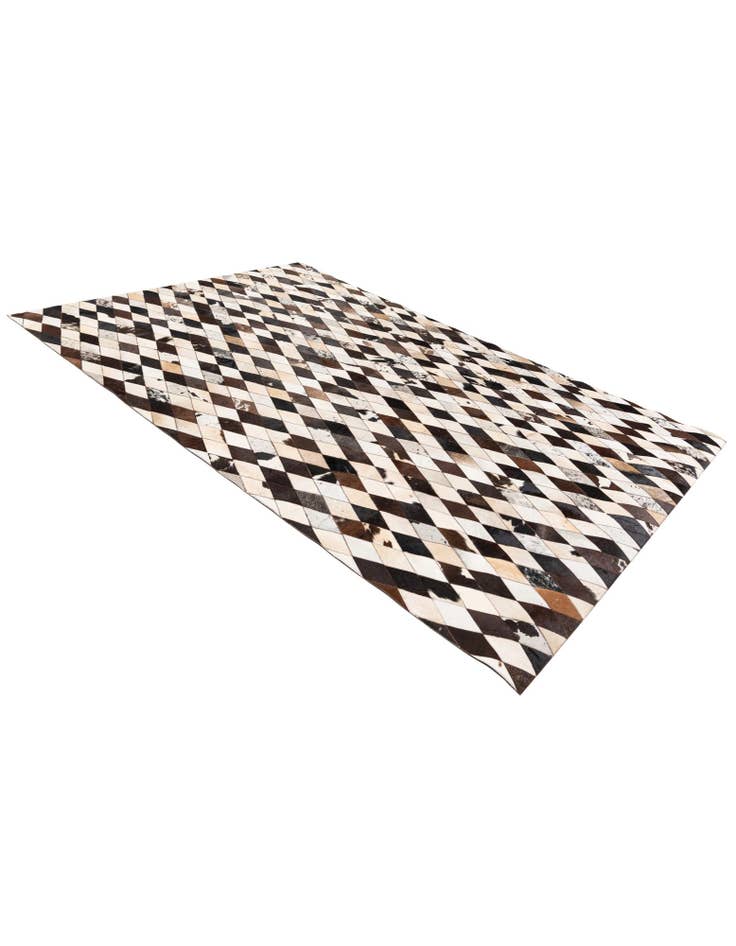 Detail image of  6' 7 x 9' 10 Cowhide Stocks Rug