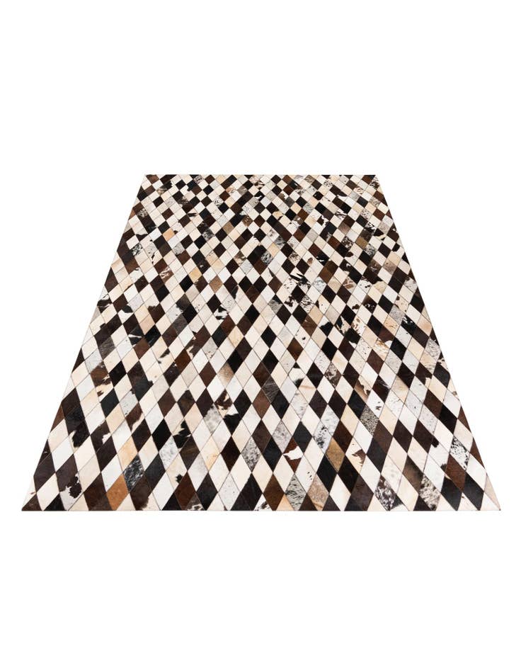 Detail image of  6' 7 x 9' 10 Cowhide Stocks Rug