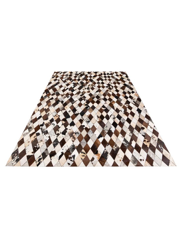 Detail image of  6' 7 x 9' 11 Cowhide Stocks Rug