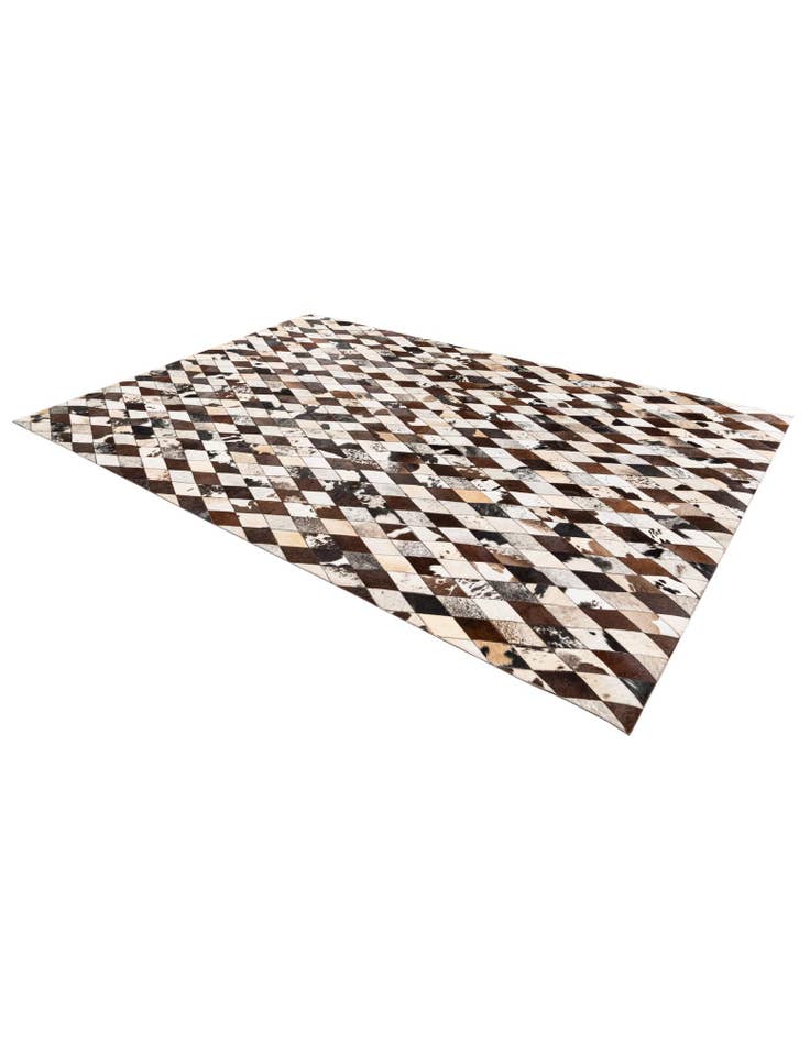 Detail image of  6' 6 x 9' 10 Cowhide Stocks Rug