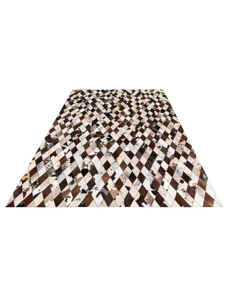 Detail image of  6' 6 x 9' 10 Cowhide Stocks Rug