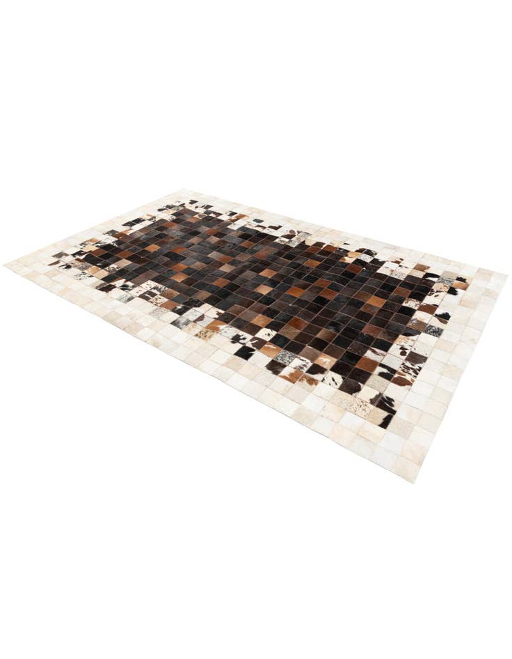 Detail image of  5' x 8' Cowhide Stocks Rug