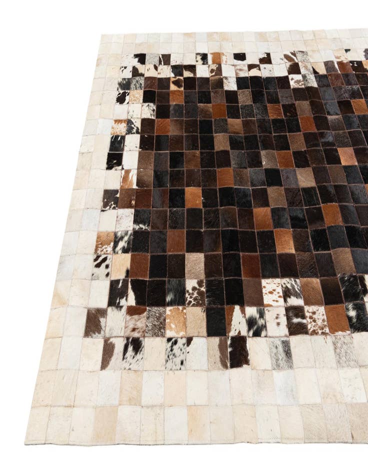 Detail image of  5' x 8' Cowhide Stocks Rug