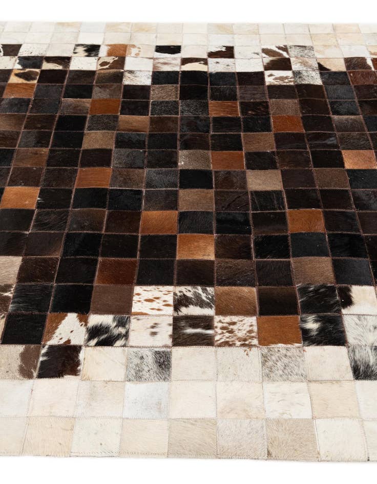 Detail image of  5' x 8' Cowhide Stocks Rug