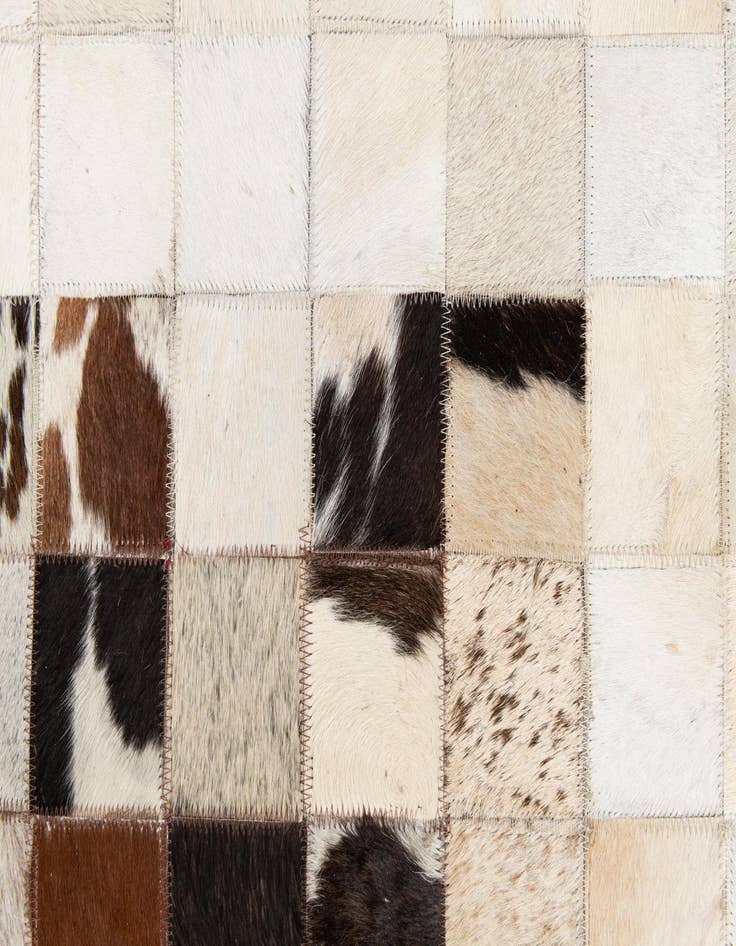 Detail image of  5' x 8' Cowhide Stocks Rug