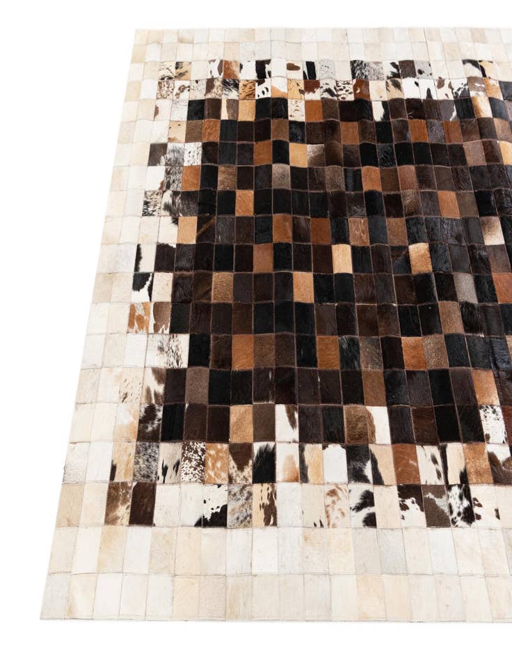 Detail image of  5' x 7' 11 Cowhide Stocks Rug