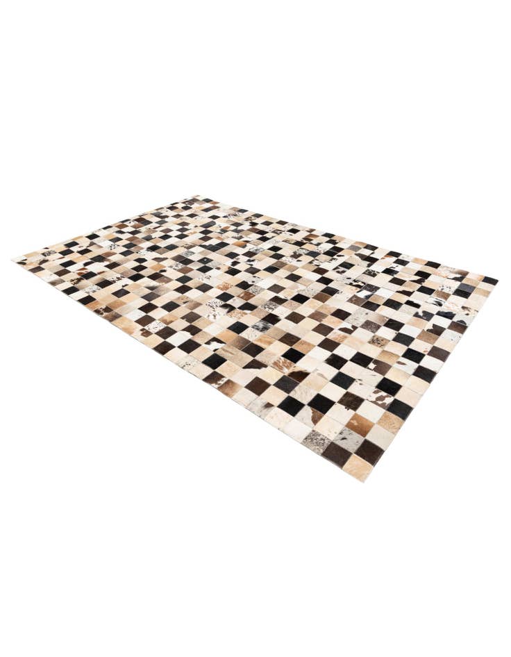 Detail image of  5' 2 x 7' 11 Cowhide Stocks Rug