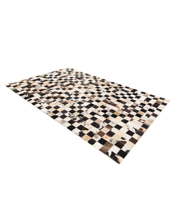 Detail image of  5' 2 x 8' Cowhide Stocks Rug