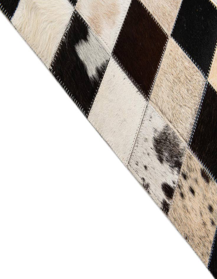 Detail image of  5' 2 x 8' Cowhide Stocks Rug