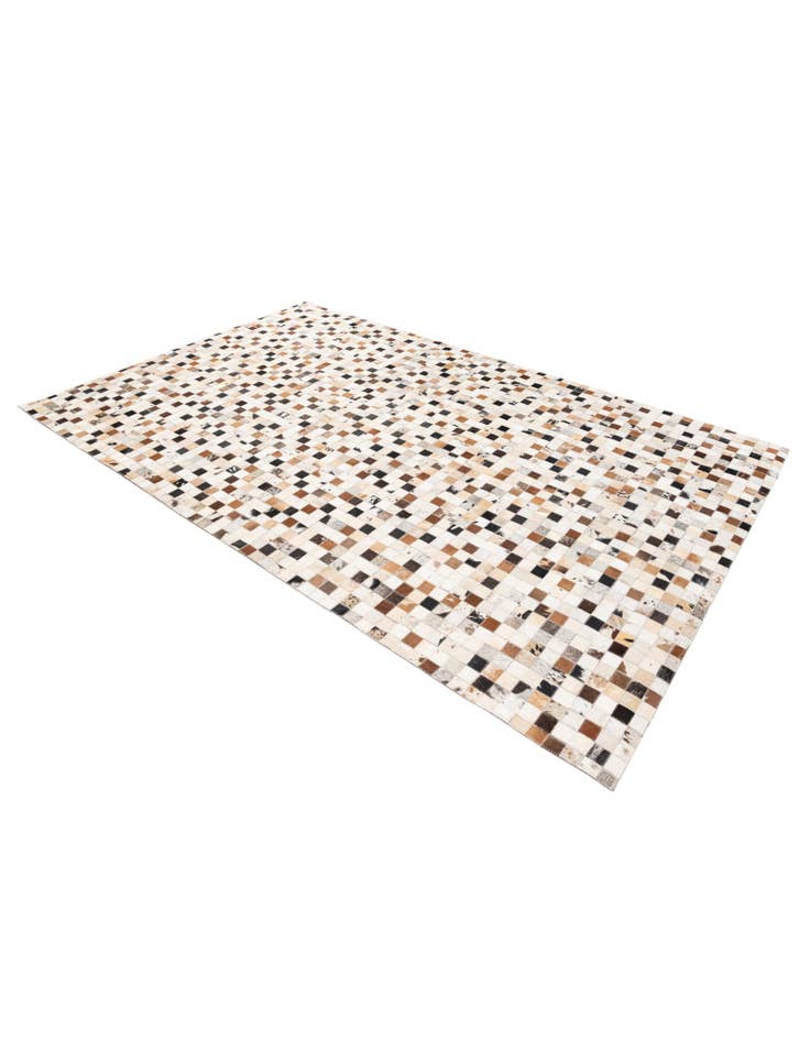 Detail image of  5' 1 x 7' 10 Cowhide Stocks Rug