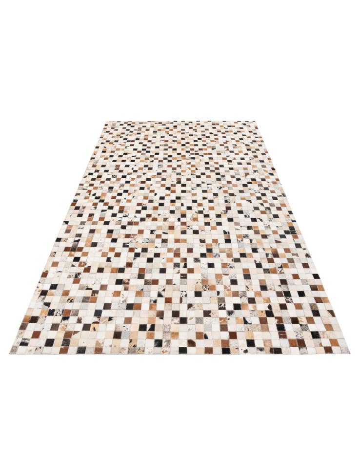 Detail image of  5' 1 x 7' 10 Cowhide Stocks Rug