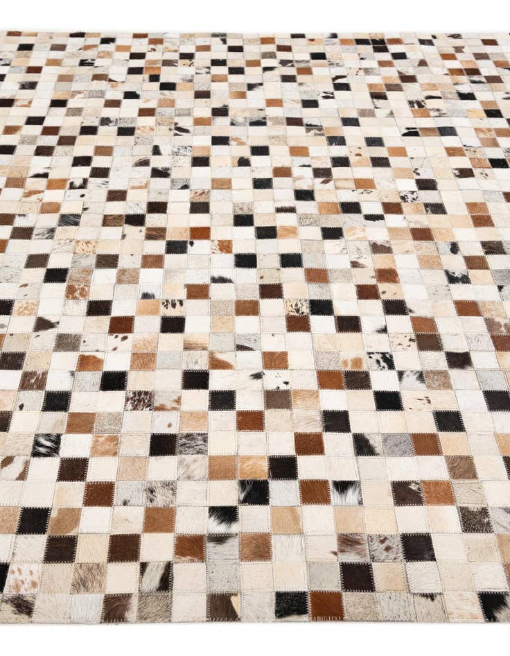 Detail image of  5' 1 x 7' 10 Cowhide Stocks Rug