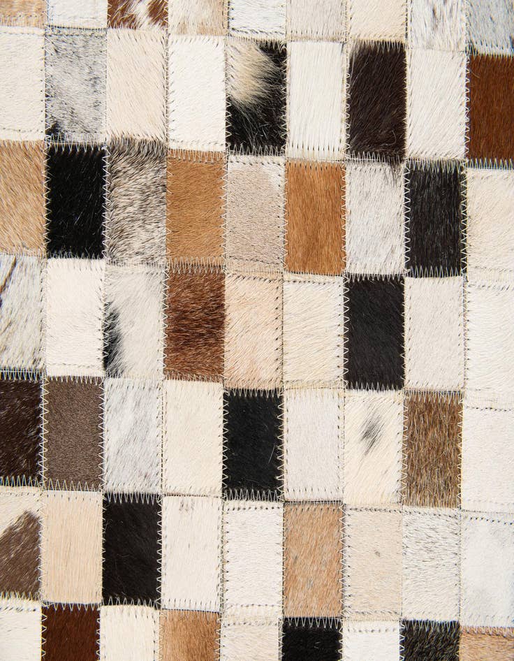 Detail image of  5' 1 x 7' 10 Cowhide Stocks Rug