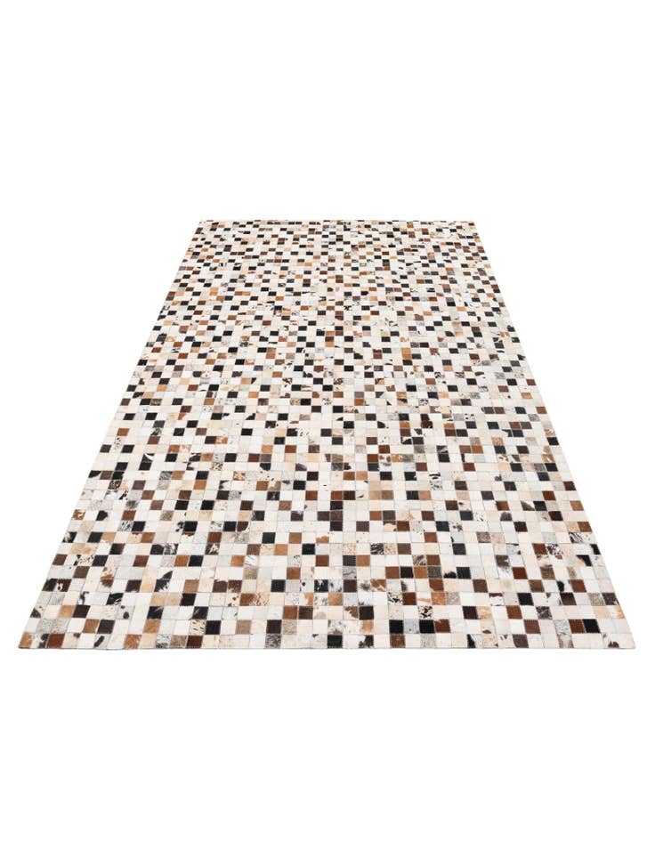 Detail image of  5' x 7' 10 Cowhide Stocks Rug