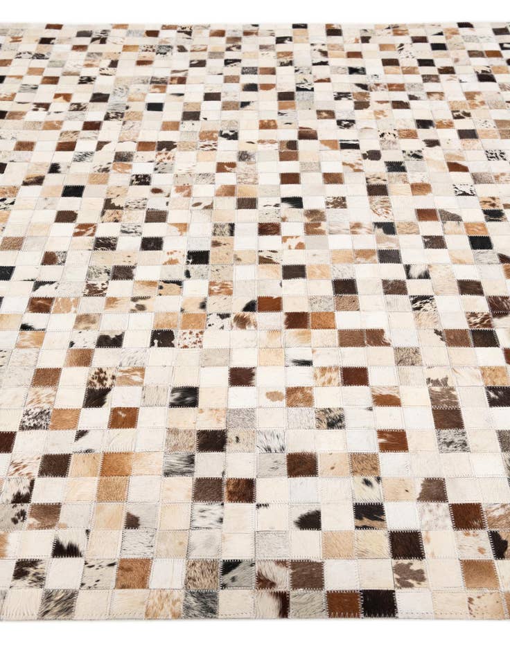 Detail image of  5' x 8' Cowhide Stocks Rug