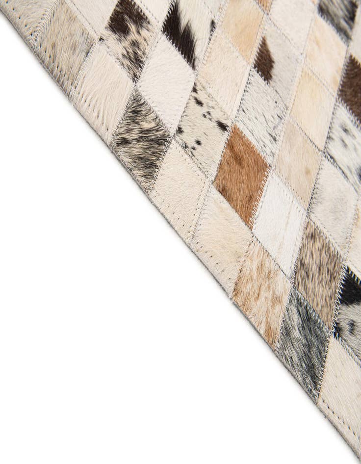 Detail image of  5' x 8' Cowhide Stocks Rug