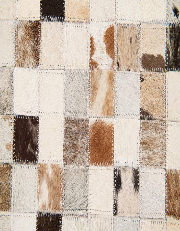 Detail image of  5' x 8' Cowhide Stocks Rug