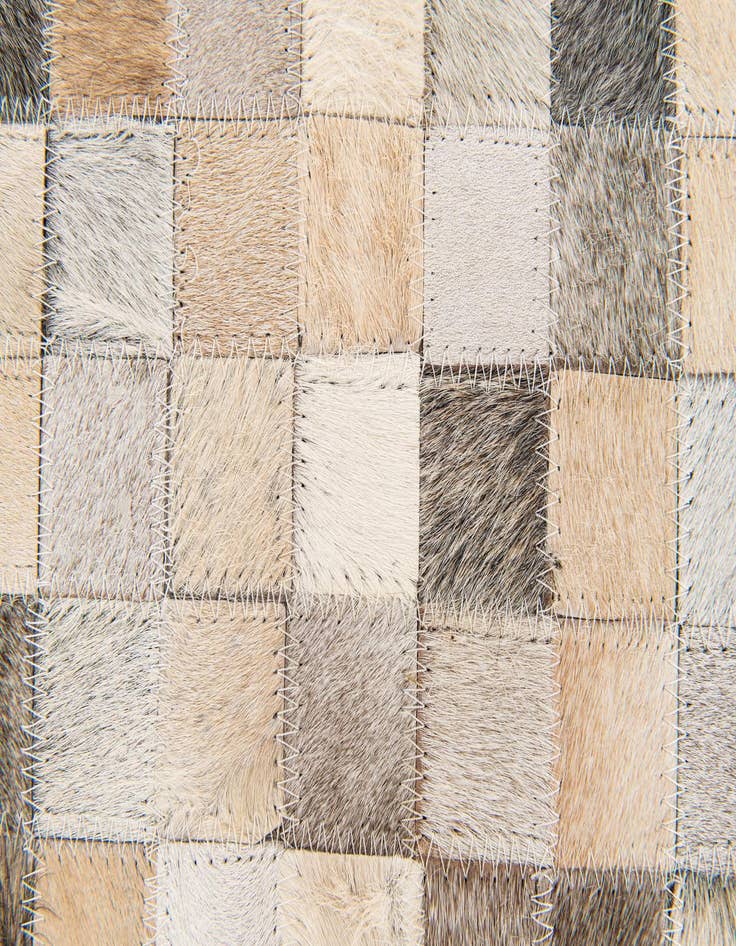 Detail image of  5' 2 x 7' 6 Cowhide Stocks Rug