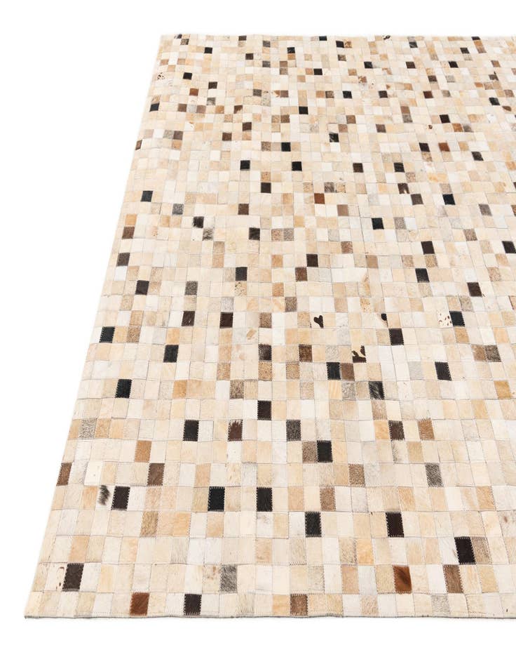 Detail image of  5' 3 x 7' 7 Cowhide Stocks Rug