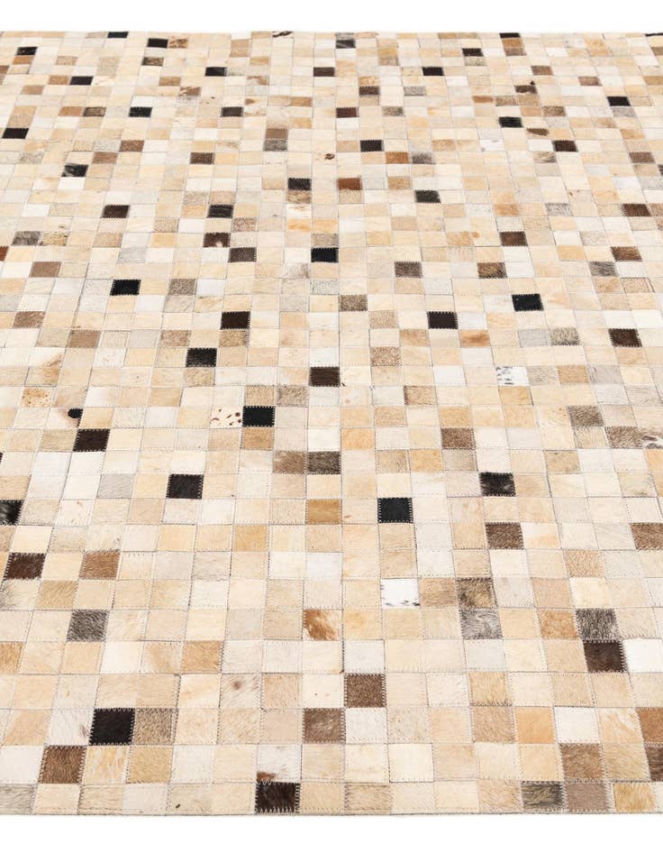 Detail image of  5' 3 x 7' 7 Cowhide Stocks Rug