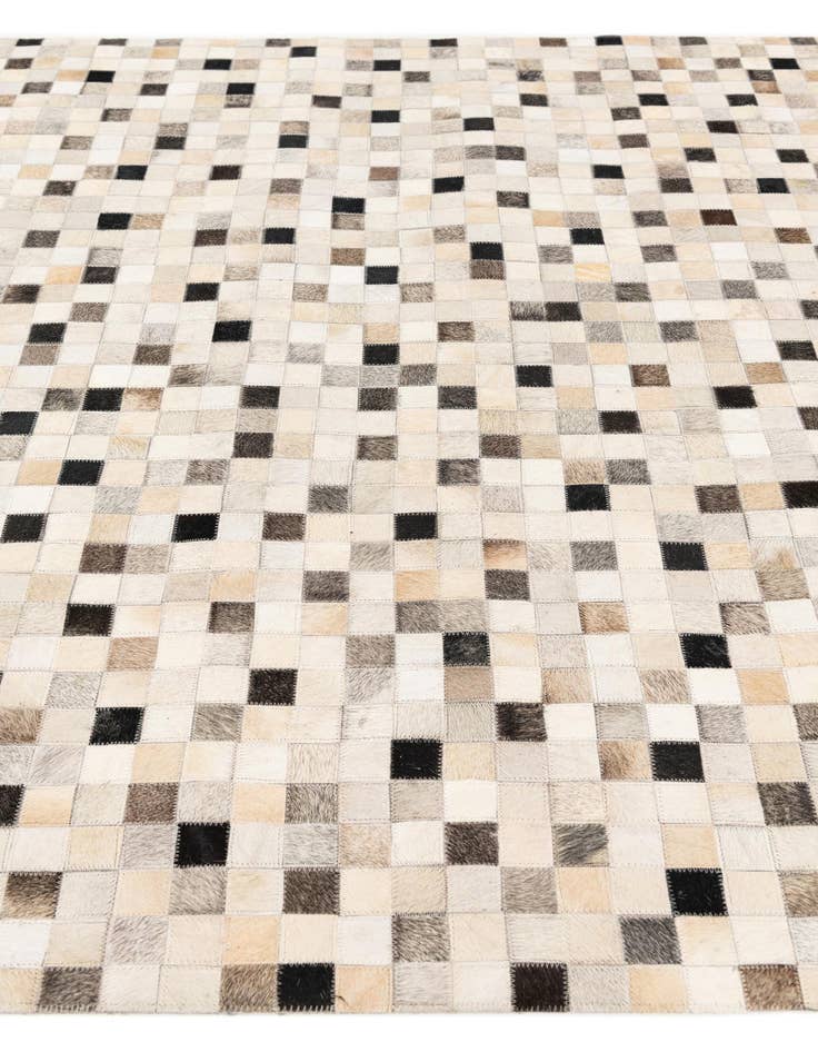 Detail image of  5' 1 x 8' 1 Cowhide Stocks Rug