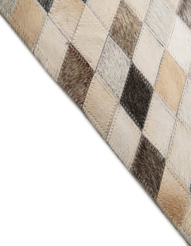 Detail image of  5' 1 x 8' 1 Cowhide Stocks Rug
