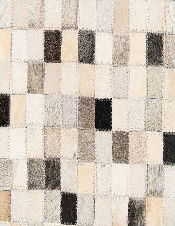 Detail image of  5' 1 x 8' 1 Cowhide Stocks Rug