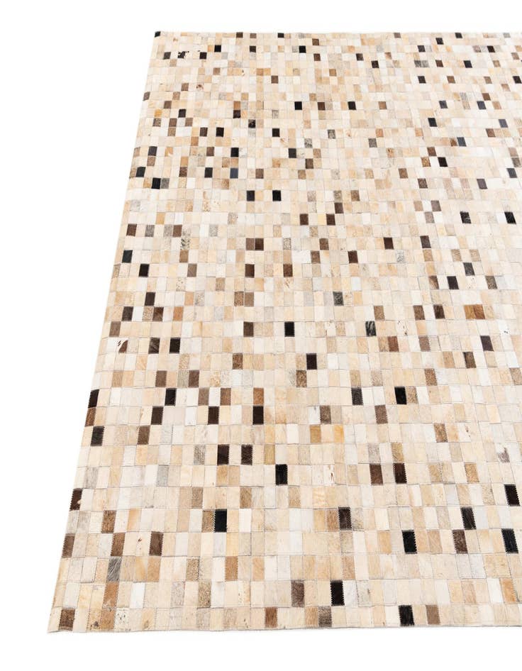 Detail image of  5' 4 x 7' 7 Cowhide Stocks Rug