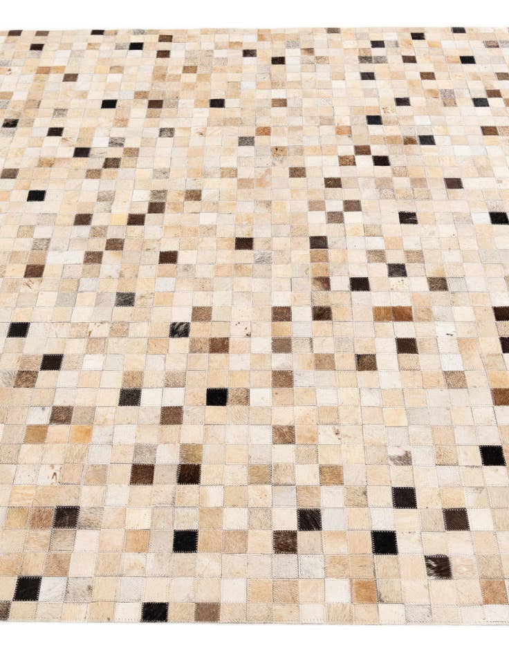 Detail image of  5' 4 x 7' 7 Cowhide Stocks Rug