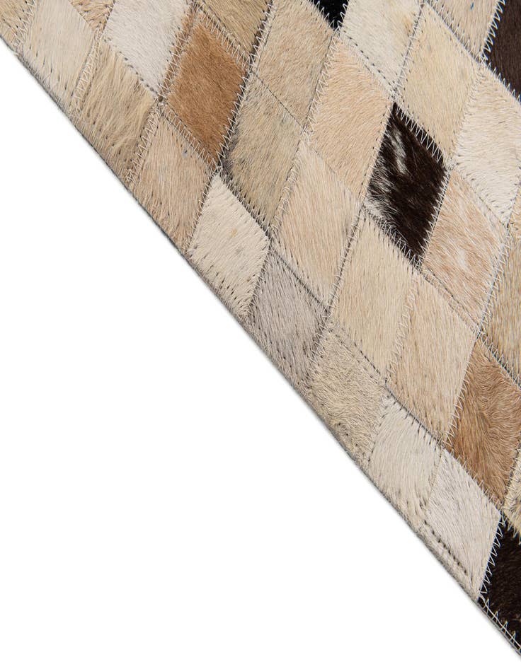 Detail image of  5' 4 x 7' 7 Cowhide Stocks Rug