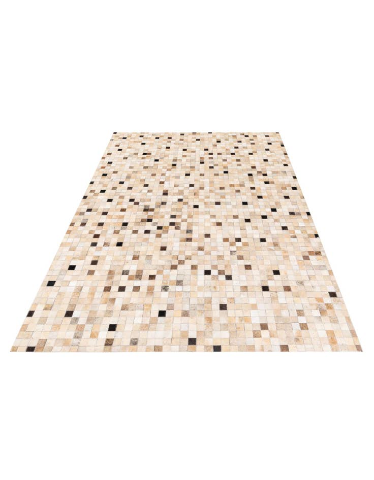 Detail image of  5' 3 x 7' 6 Cowhide Stocks Rug